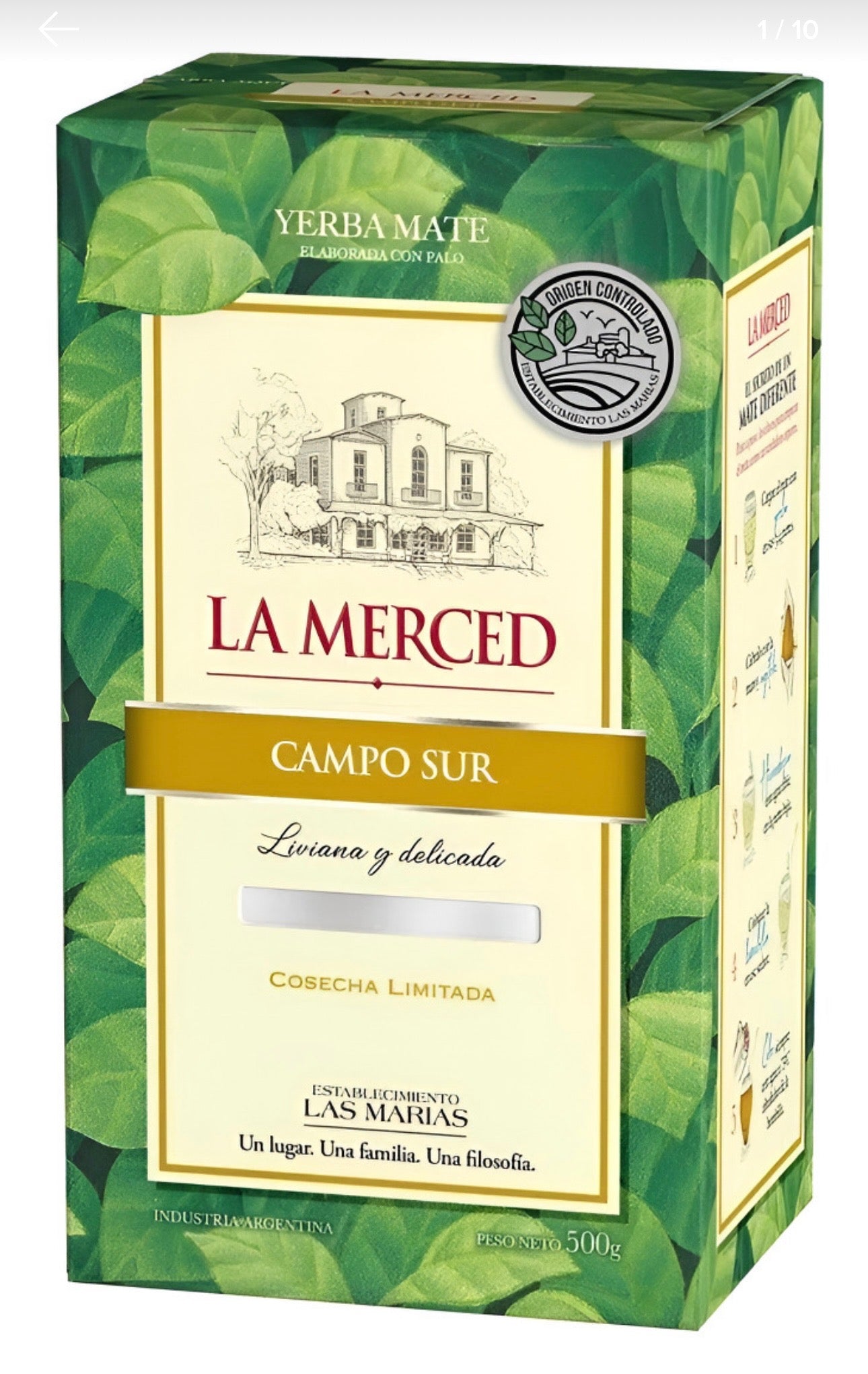 Yerba Mate Merced de Campo Sur 500g